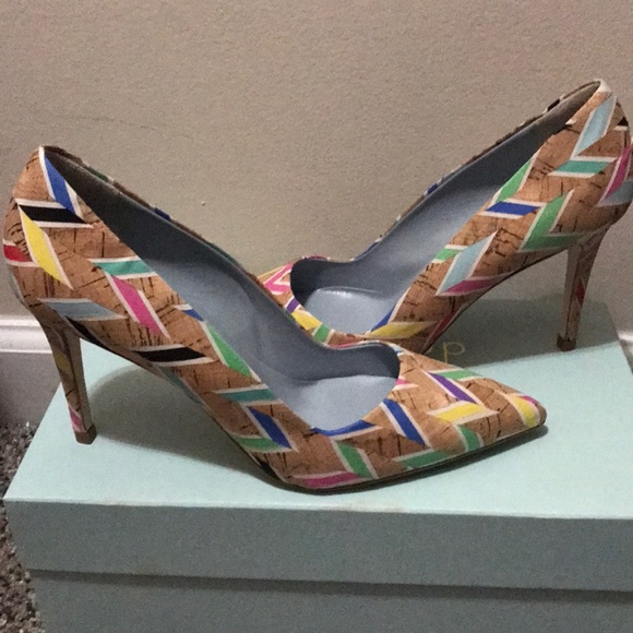 Dee Keller PAIGE Chevron Rainbow Sz 38.5 Brand New - Picture 4 of 4